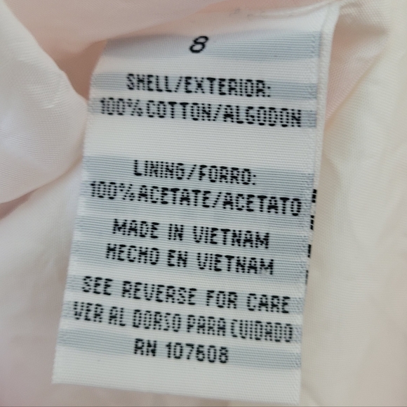 Chetta B Floral Sheath Dress 100% Cotton Women's Size 8 - Picture 7 of 8